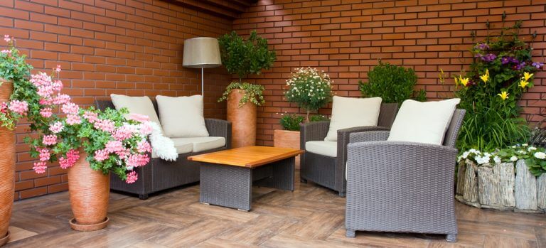 보호 파티오 플라워