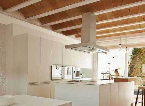 나무로 된 아치형 천장은 좀 더 현대식 건물에서 많이 보인다.