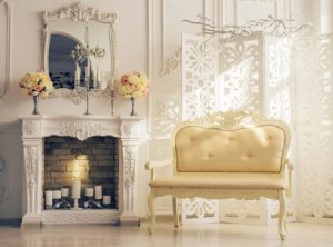 모조 벽난로를 활용한 데코