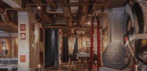 상업 장식의 벽화와 그라피티